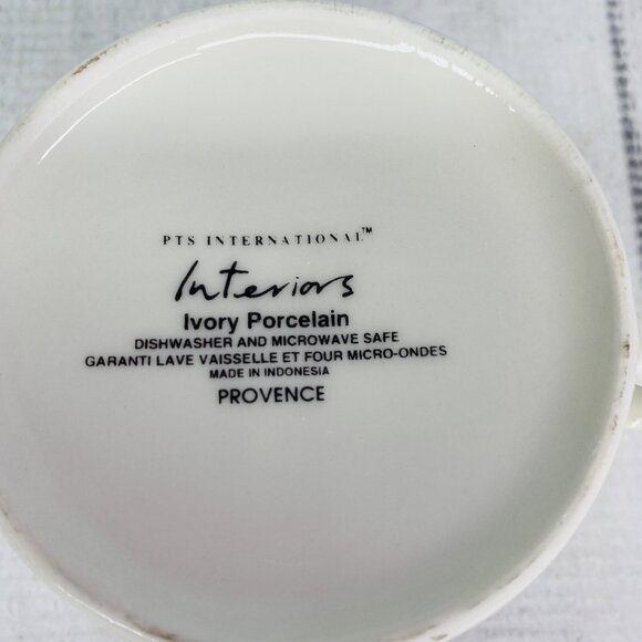 PTS international Interiors PROVENCE Fruit Porcelain 8oz Cups & Saucers Set 4 - Picture 9 of 16